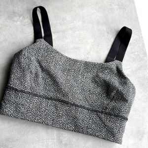 Women's Black and White Textured Bralette